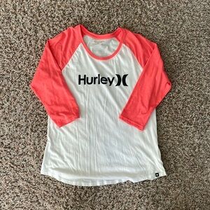 Hurley Womens raglan tee 3/4 sleeve